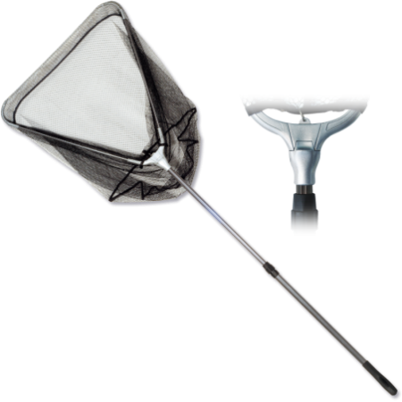 L: 3,00m Wide Mesh Telescopic Landing Net W: 70cm H: 60cm D: 60cm 8x8mm 3