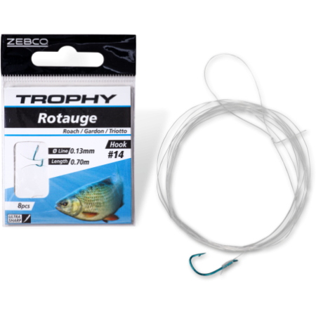 18 Trophy Roach hook-to-nylon blue Hooklength: 70cm