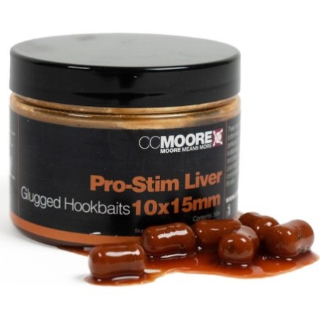 Pro-Stim Liver Glugged Hookbaits 10X15mm