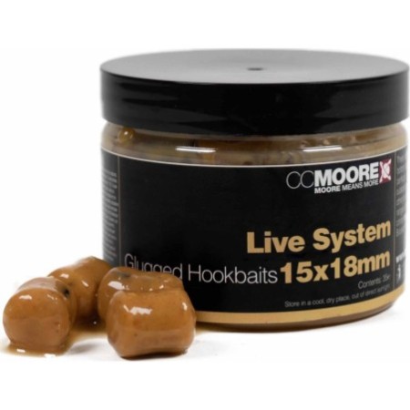 Live System Glugged Hookbaits 15X18mm (35)