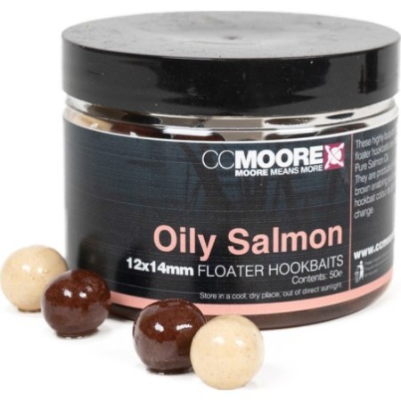 Oily Salmon Floater Hookbaits 12X14mm (50)