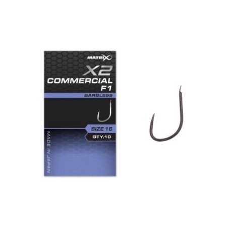 X2 Commercial F1 Size 18 Barbless